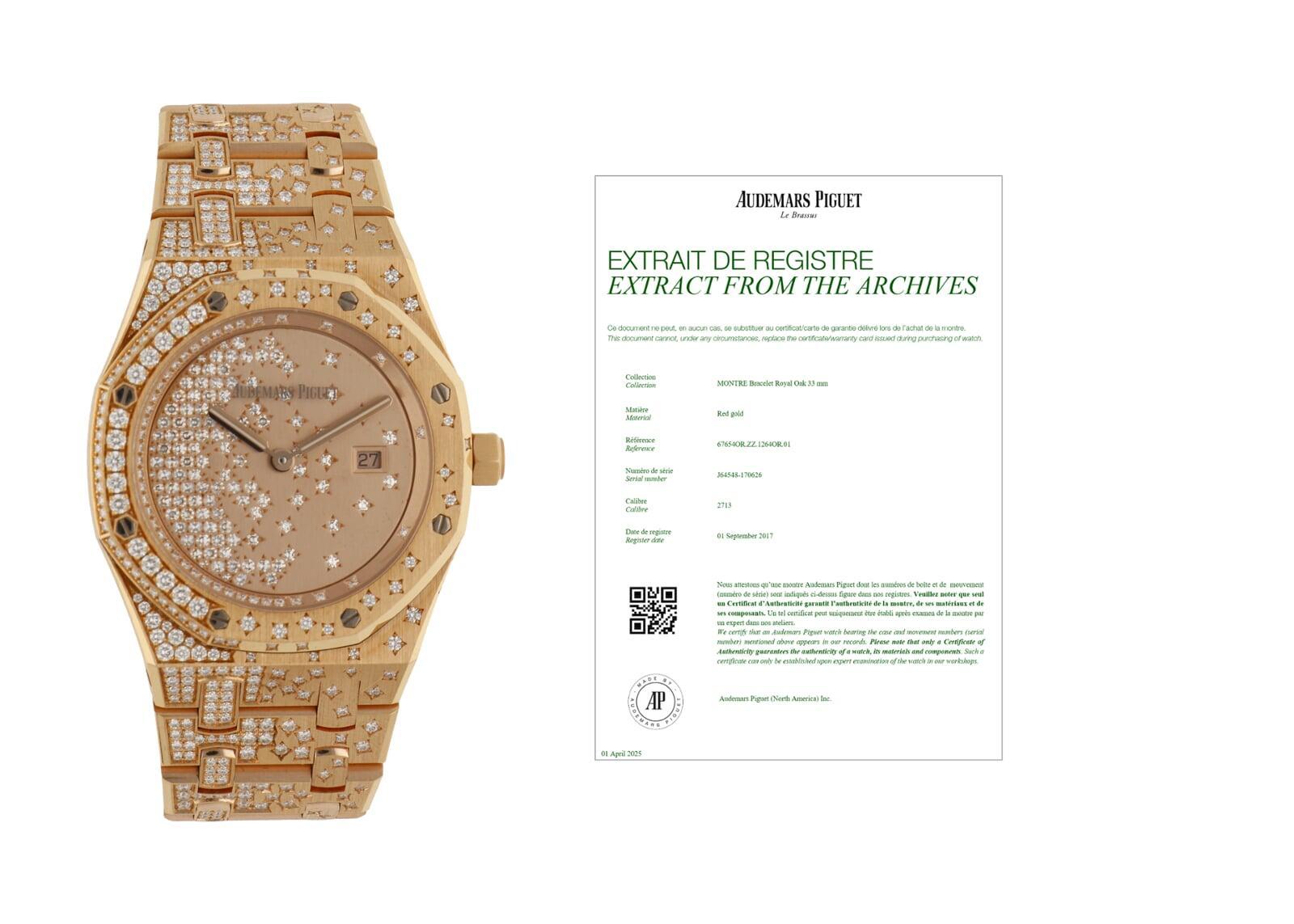 AUDEMARS PIGUET ROYAL OAK LADY REF-67654ORZZ1264OR01