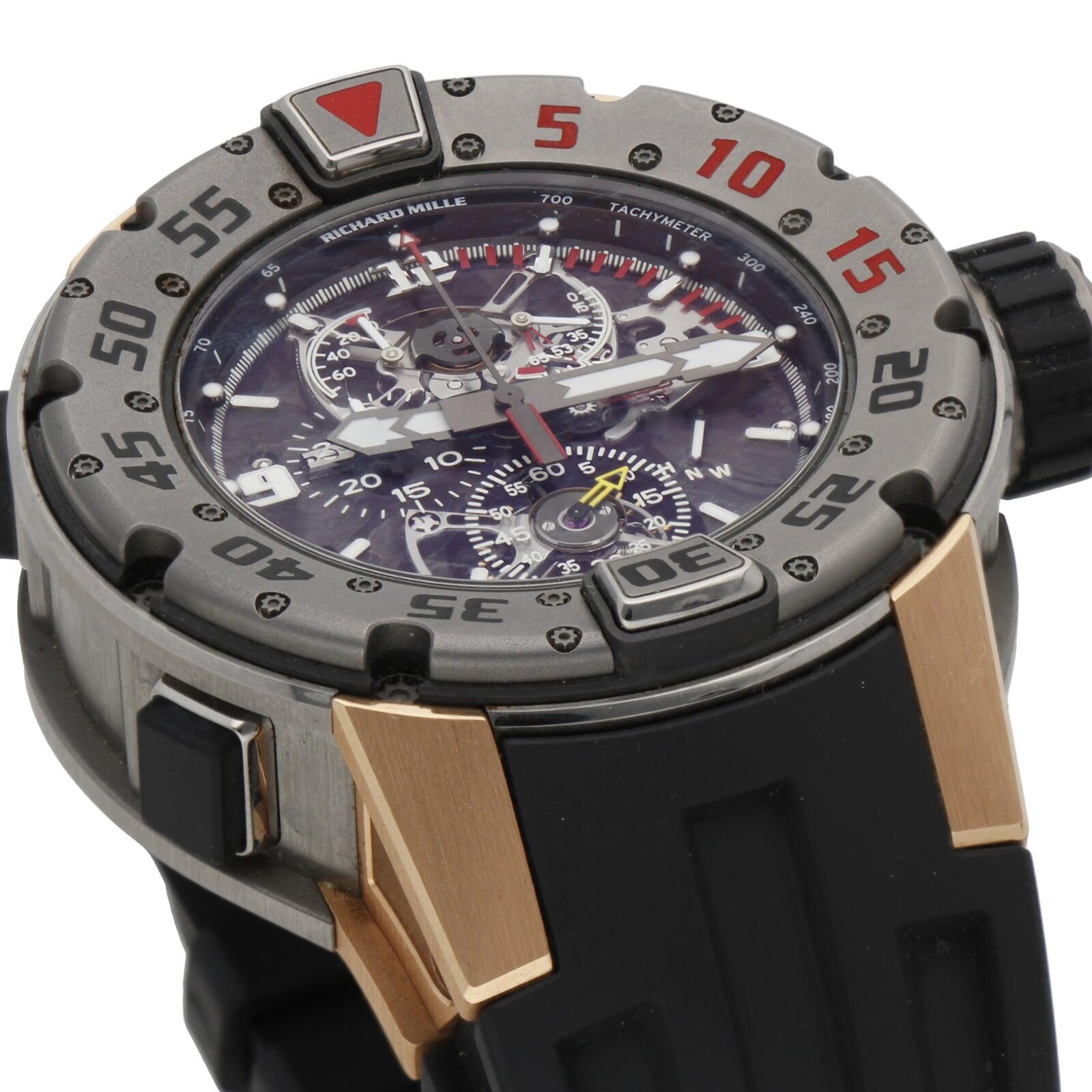 RICHARD MILLE DIVER 300M TOURBILLON CHRONOGRAPH REF RM025 AJ TI24